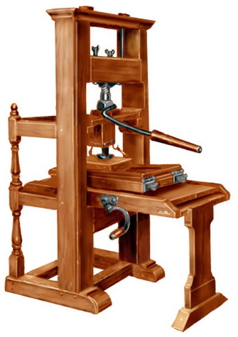 Wooden printing press c. 1750