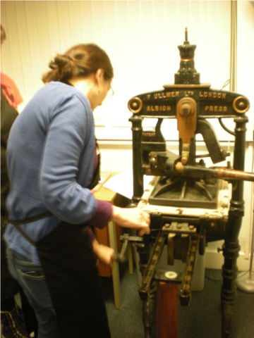 The CTS's Albion printing press